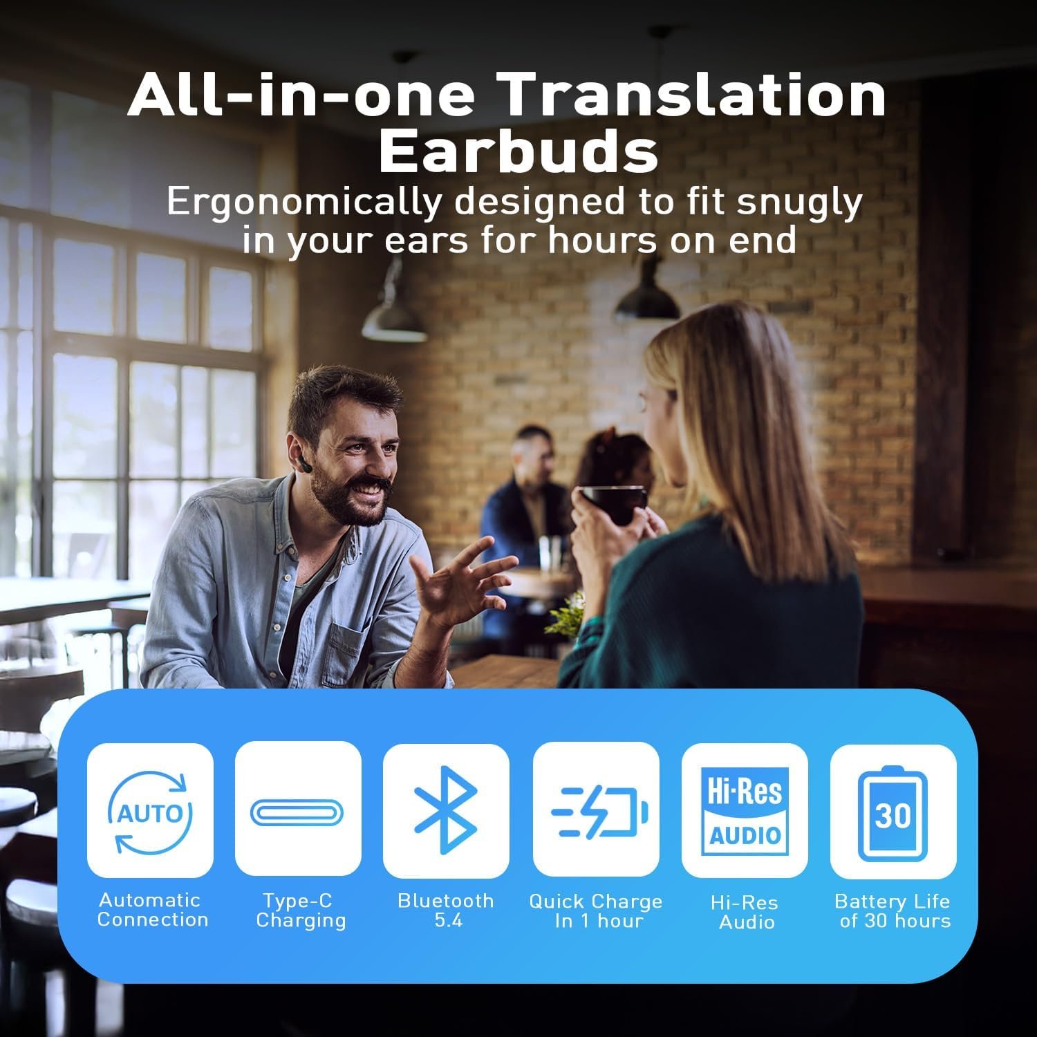 AI Language Translation Earbuds - Translation Earbuds Real Time, 144 Languages - Image 6