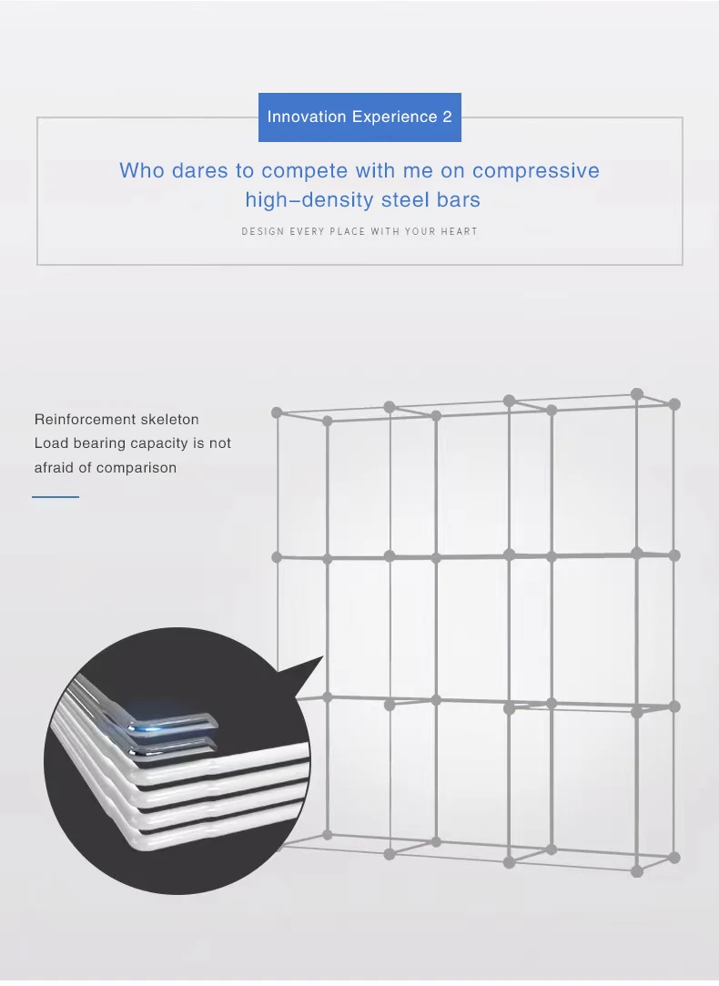 Folding Diy Bedroom Portable Storage Cloth Wardrobe Plastic Designs Girl Cabinet Master Style Online Built Baby Home Furniture - Image 7