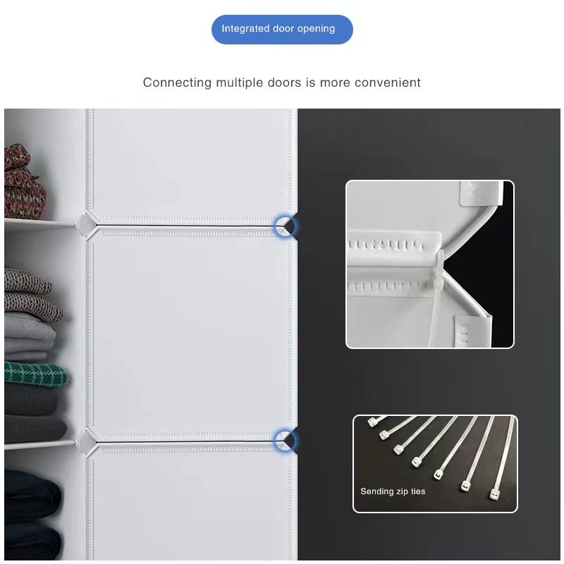 Folding Diy Bedroom Portable Storage Cloth Wardrobe Plastic Designs Girl Cabinet Master Style Online Built Baby Home Furniture - Image 6