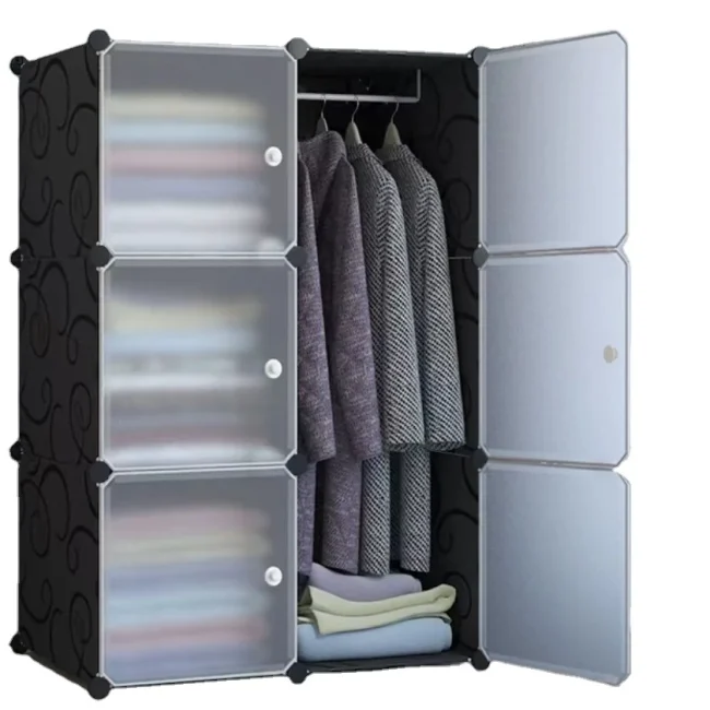 Folding Diy Bedroom Portable Storage Cloth Wardrobe Plastic Designs Girl Cabinet Master Style Online Built Baby Home Furniture